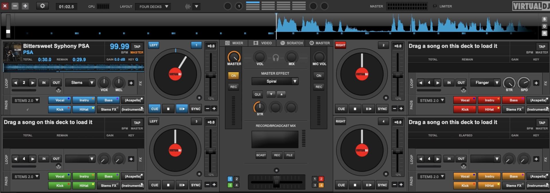 VirtualDJ Removing background music in Virtual DJ Recording A